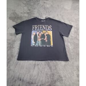 Womens H&M Size M Black Friends Graphic Casual Short Sleeve T Shirt Top C6-23